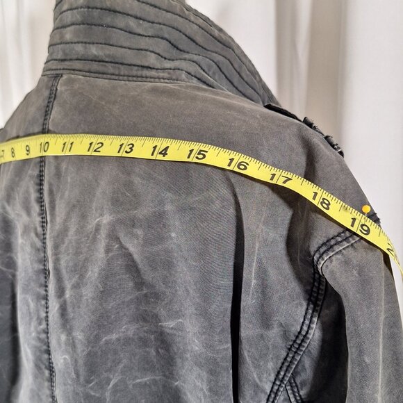 Old Navy Mens Size Large Utility Field Jacket Coat Charcoal Functional Fashion - Picture 8 of 11